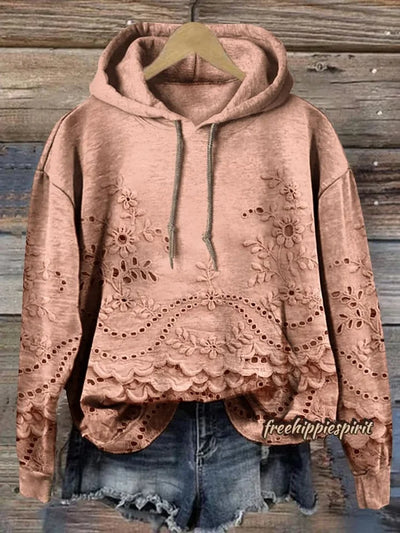 Eastwood and Bloom™ | Amélie – Floral Textured Hoodie