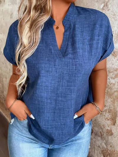 Eastwood and Bloom™ | Elinor – Top with a Soft Drape and Relaxed V-Neck