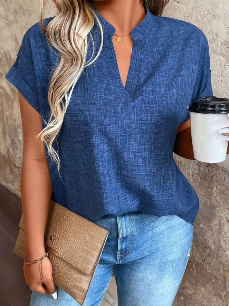 Eastwood and Bloom™ | Elinor – Top with a Soft Drape and Relaxed V-Neck
