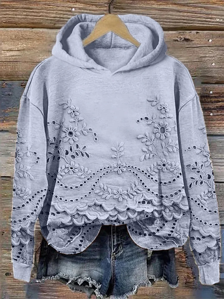 Eastwood and Bloom™ | Amélie – Floral Textured Hoodie