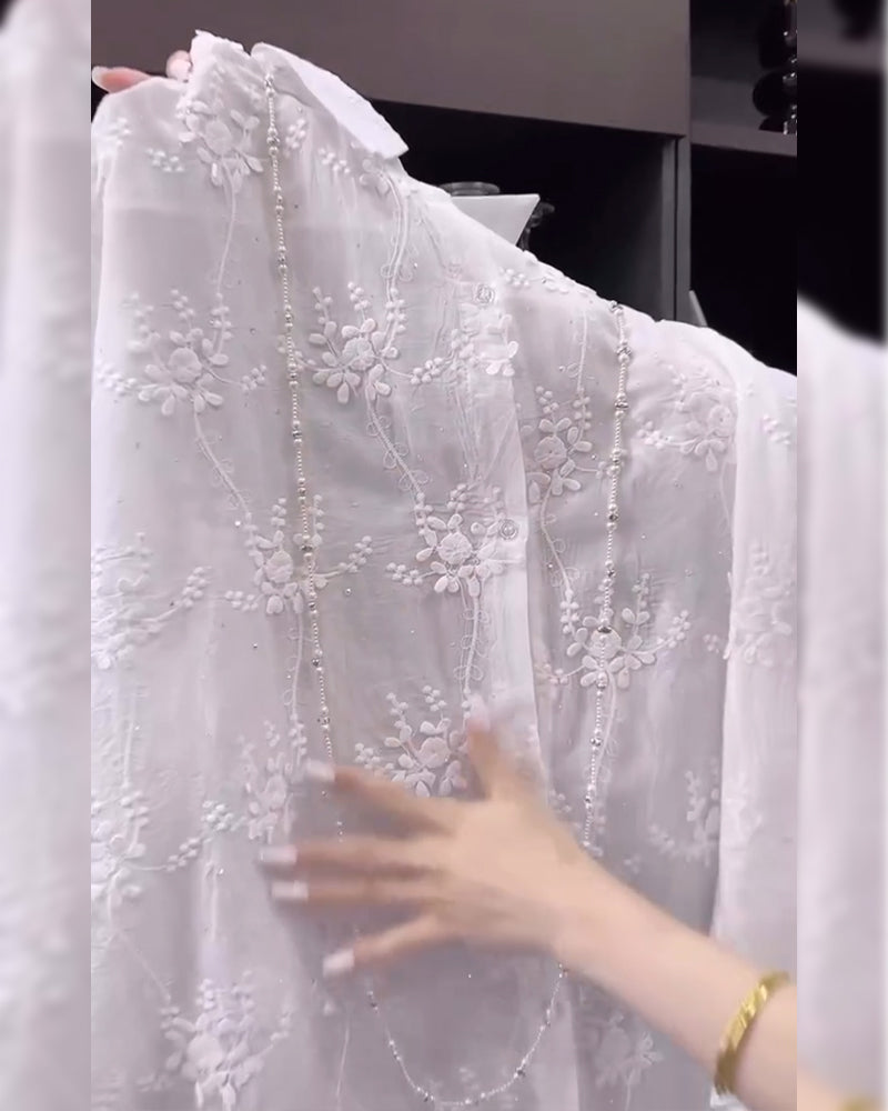 Eastwood and Bloom™ | Elowen – Embroidered Button-Front Tunic