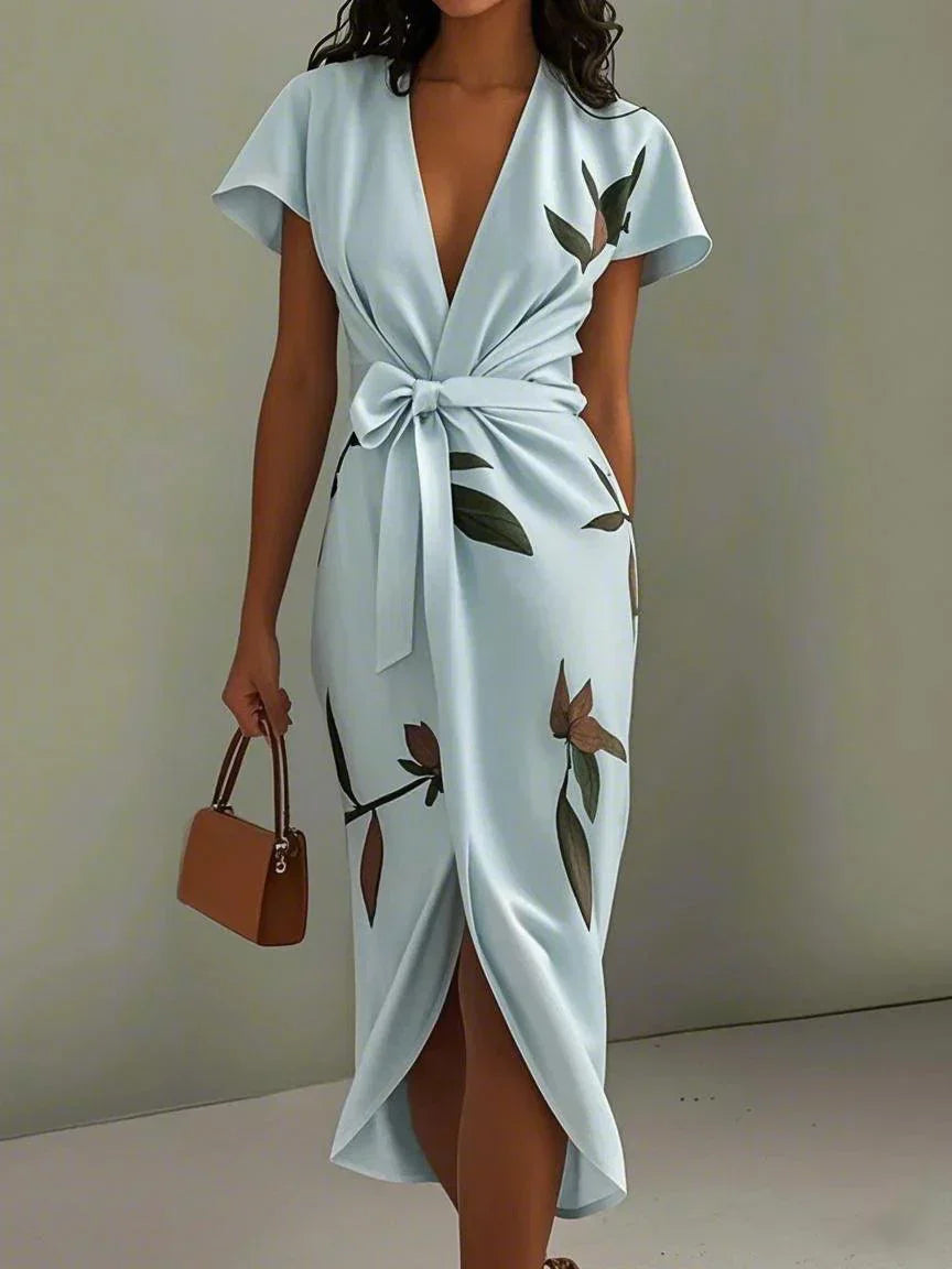 Eastwood and Bloom™ | Nephele – Draped Tie-Waist Dress