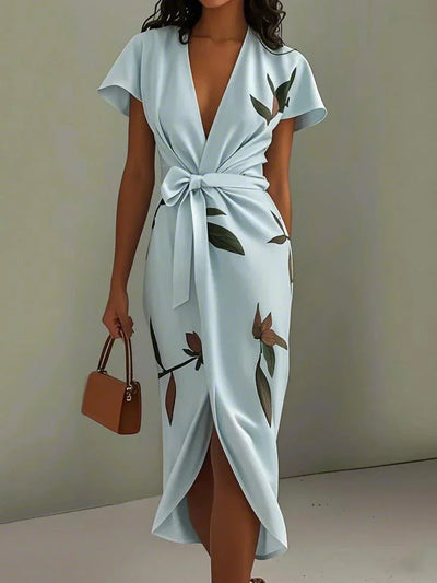 Eastwood and Bloom™ | Nephele – Draped Tie-Waist Dress