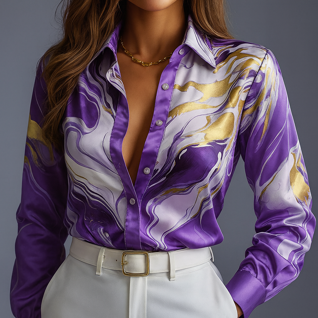 Eastwood and Bloom™ | Tavenne – Flowing Button-Up Blouse