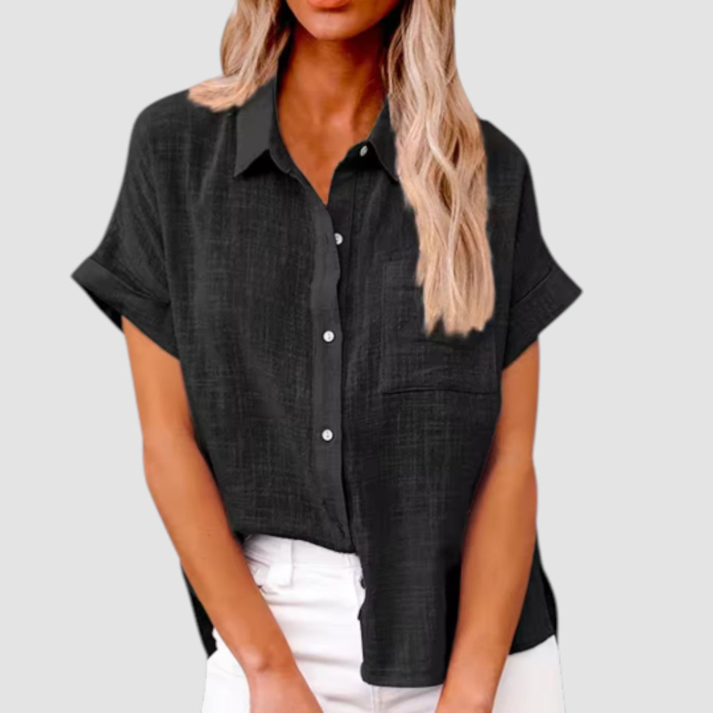 Eastwood and Bloom™ | Lova – Short-sleeved shirt in soft viscose blend