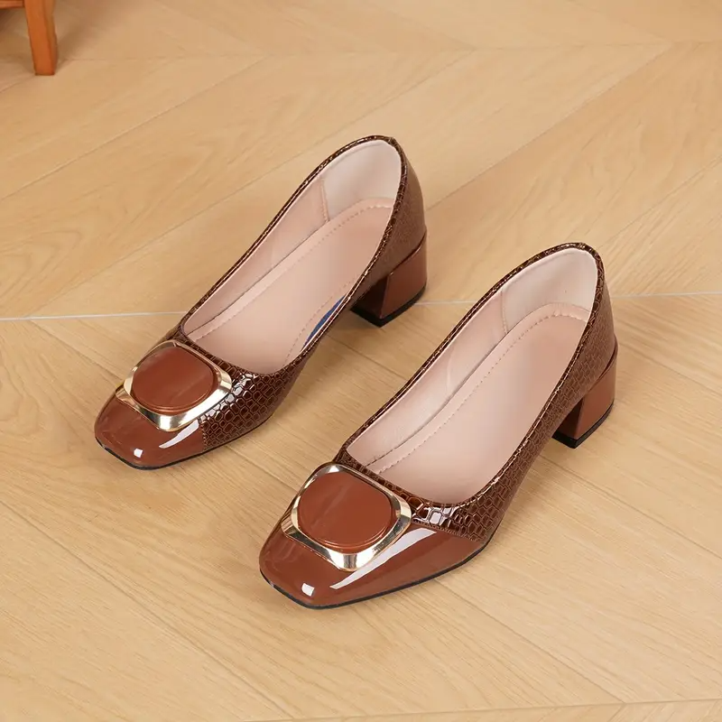 Eastwood and Bloom™ | Daelyn – Elegant Block-Heel Flats
