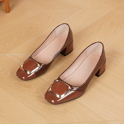 Eastwood and Bloom™ | Daelyn – Elegant Block-Heel Flats