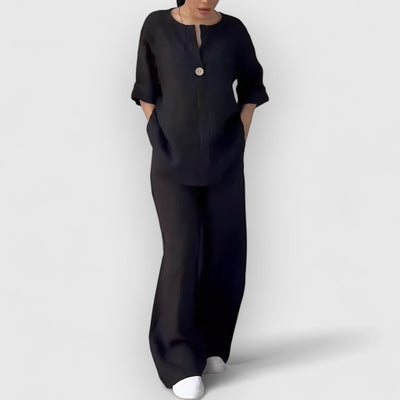 Eastwood and Bloom™ | Margherita – Two-Piece Linen Set in Relaxed, Elegant Style