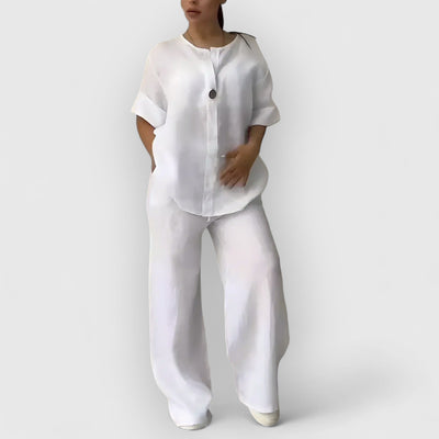 Eastwood and Bloom™ | Margherita – Two-Piece Linen Set in Relaxed, Elegant Style