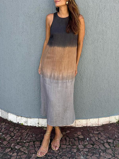 Eastwood and Bloom™ | Aurelia – Sleeveless Gradient Midi Dress