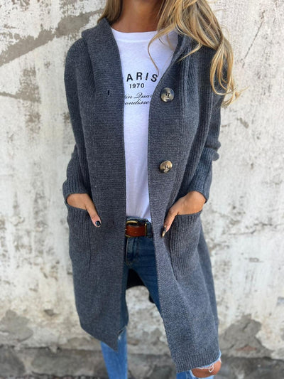 Eastwood and Bloom™ | Liora – Hooded Knit Cardigan