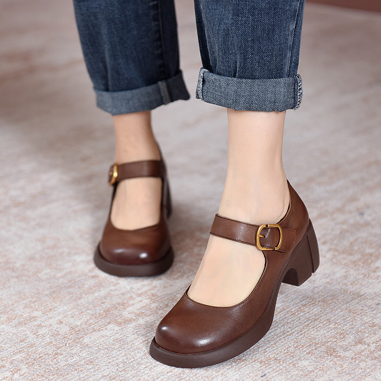 Eastwood and Bloom™ | Agnes Leather Mary Janes